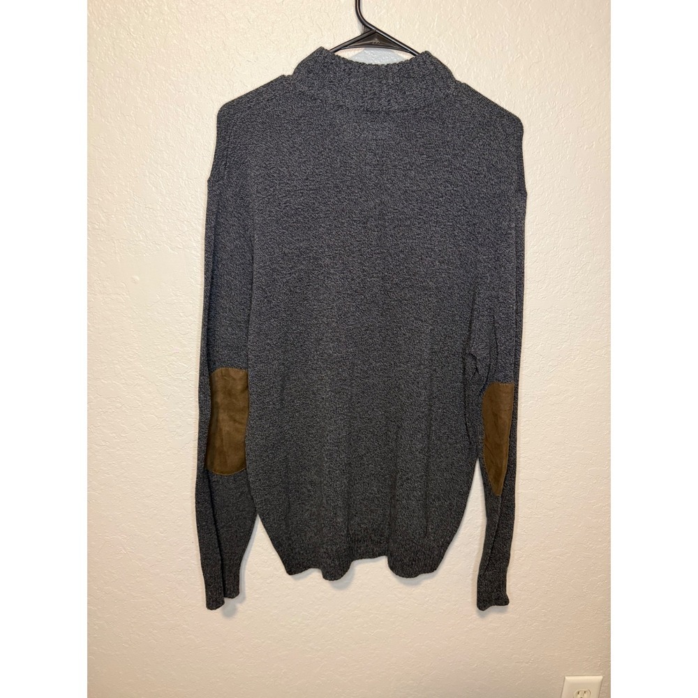 Chaps Mens Gray Quarter Button Pullover Sweater W… - image 3